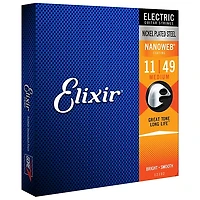 Elixir Electric Guitar Strings with NANOWEB Coating, Medium (.011-.049) 2-Pack
