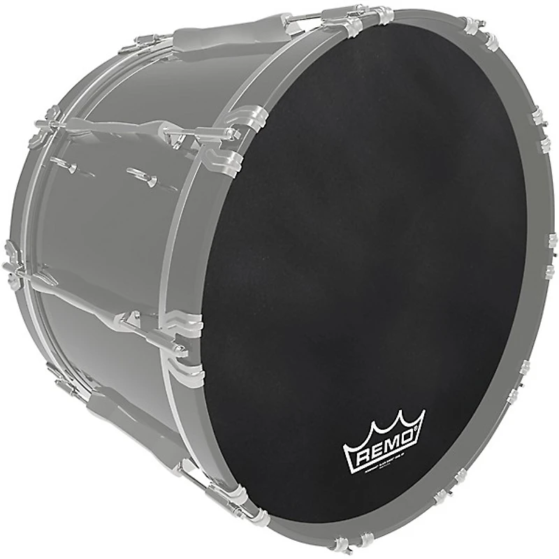 Remo Powermax Black Suede Crimplock Bass Drum Head