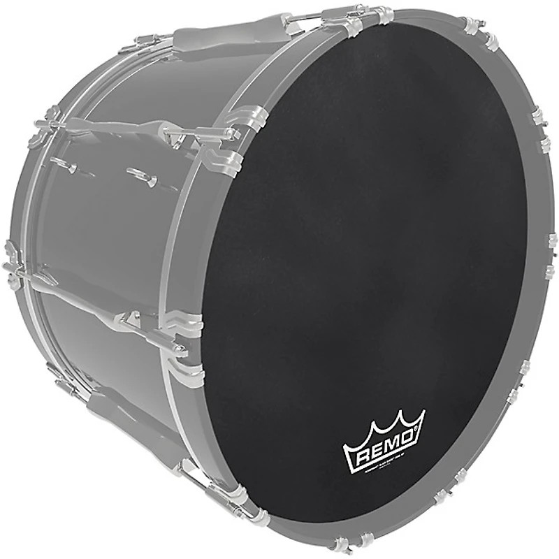 Remo Powermax Black Suede Crimplock Bass Drum Head
