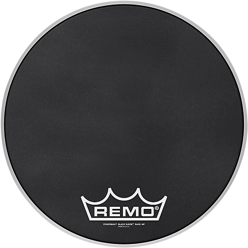 Remo Powermax Black Suede Crimplock Bass Drum Head