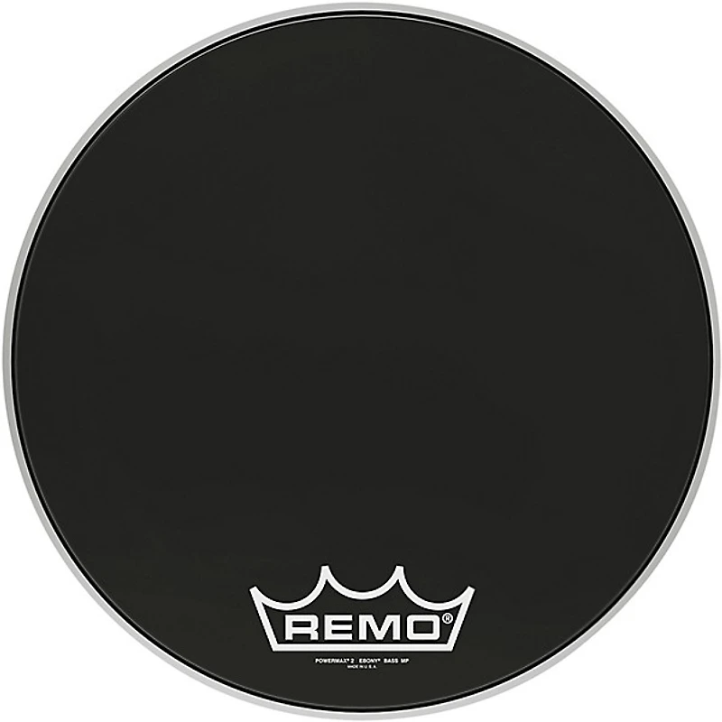 Remo Powermax 2 Ebony Crimplock Bass Drum Head