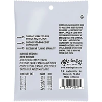 Martin MA150S Marquis 80/20 Bronze Medium Authentic Acoustic Silked Guitar Strings