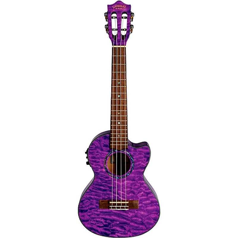 Lanikai QM-CET Quilted Maple Tenor with Kula PreampAcoustic Electric Ukulele