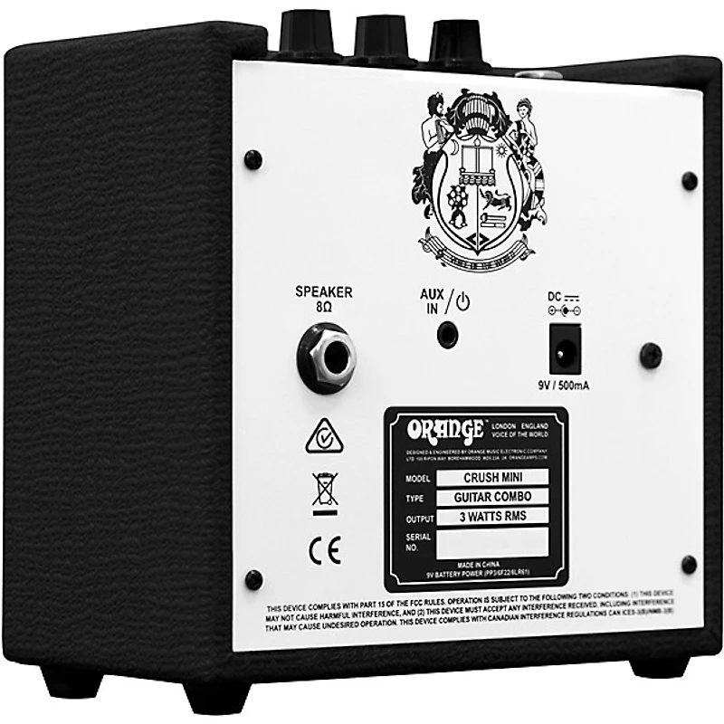 Orange Amplifiers Crush Mini 3W 1x3 Guitar Combo Amp Black