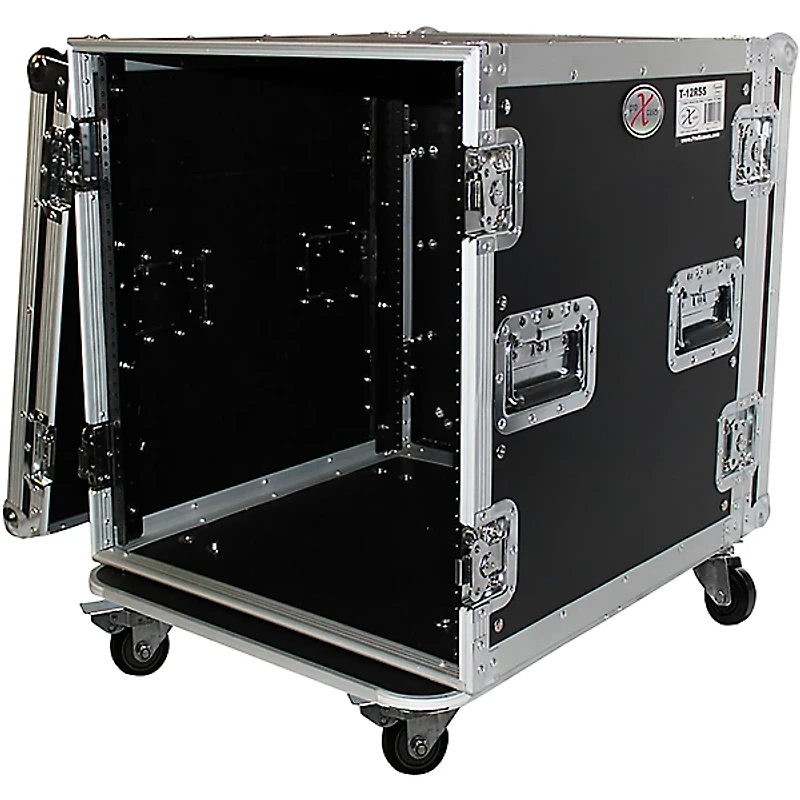ProX 12U Space Amp Rack Mount ATA Flight Case 19" Depth w Casters