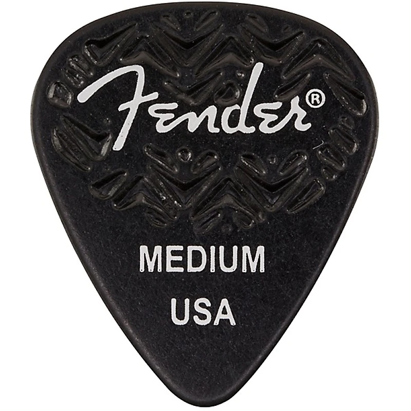 Fender 351 Shape Wavelength Celluloid Guitar Picks (6-Pack), Black