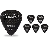Fender 351 Shape Wavelength Celluloid Guitar Picks (6-Pack), Black