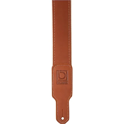 BOSS 2" Leather/Nylon Hybrid Guitar Strap Natural 2 in.