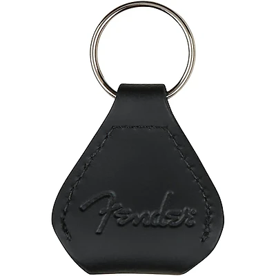 Fender Leather Pick Holder Keychain Black