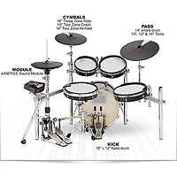 Pearl e/MERGE e/HYBRID Electronic Drum Set Powered by KORG Jet Black