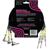 Ernie Ball 3-Pack Patch Cable 1.5 ft. Black