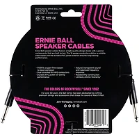 Ernie Ball Speaker Cable Black Straight/Straight