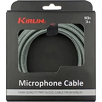 Kirlin XLR Male To XLR Female Microphone Cable - Olive Green Woven Jacket