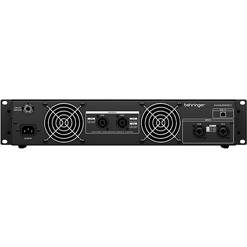 Behringer NX6000D 6,000W Power Amplifier With DSP