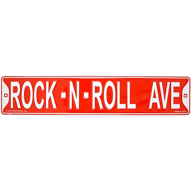 AIM Rock-N-Roll Avenue Street Sign