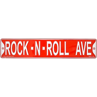 AIM Rock-N-Roll Avenue Street Sign
