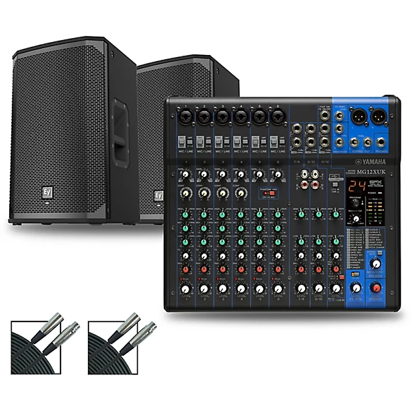 Yamaha MG12XUK Mixer With Electro-Voice EKX Speakers