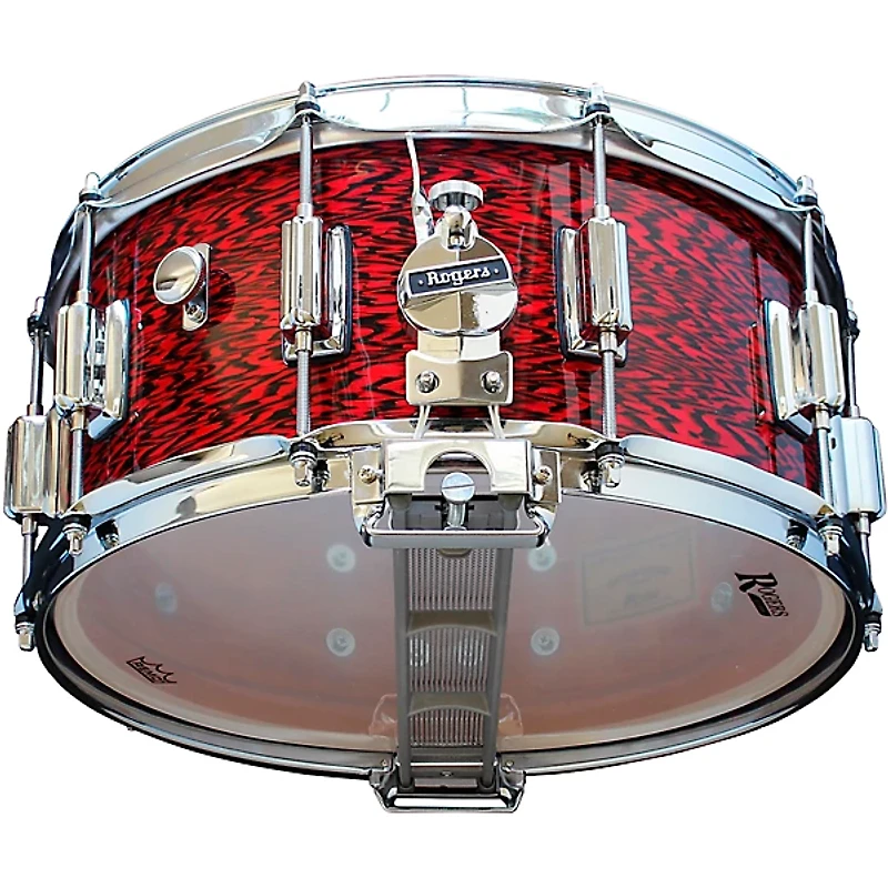 Rogers Dyna-Sonic Snare Drum with Beavertail Lugs 14 x 6.5 in. Red Onyx