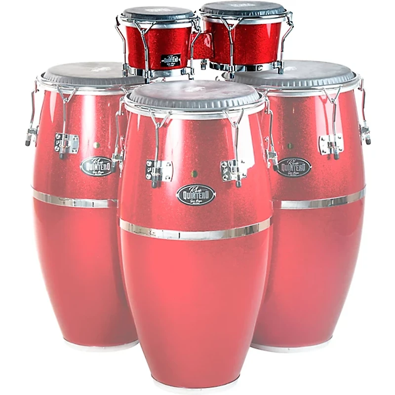 Gon Bops Roberto Quintero Signature Bongos 7 and 8.5 in. Red Sparkle