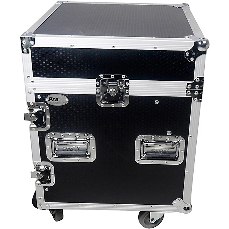 ProX 10U Rack x 10U Top Mixer DJ Combo Flight Case
