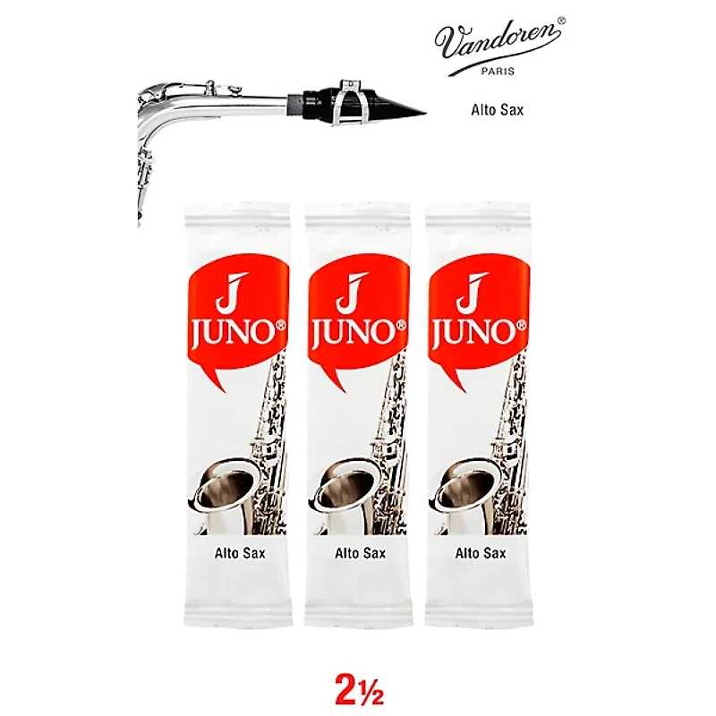 Vandoren JUNO Alto Sax, 3 Reed Card