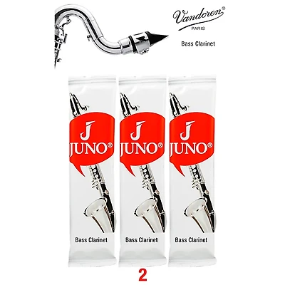 Vandoren JUNO Bass Clarinet, 3 Reed Card