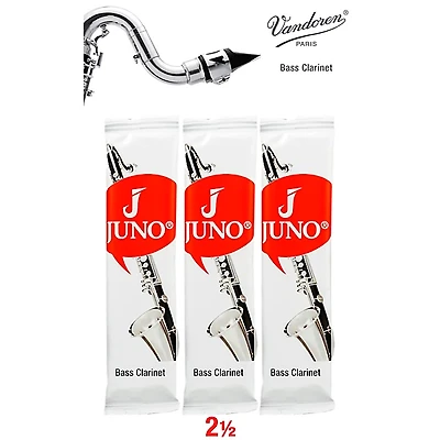 Vandoren JUNO Bass Clarinet, 3 Reed Card