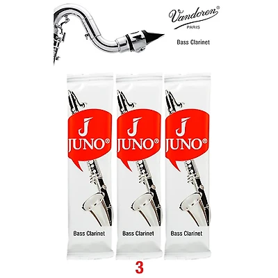 Vandoren JUNO Bass Clarinet, 3 Reed Card
