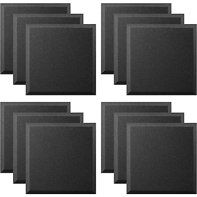 Ultimate Acoustics Acoustic Panel - 24"x24"x2" Bevel 12-Pack