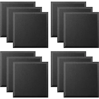 Ultimate Acoustics Acoustic Panel - 24"x24"x2" Bevel 12-Pack