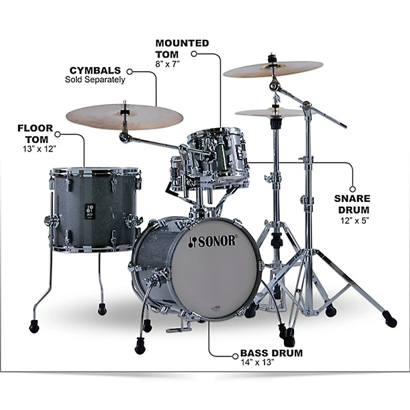 SONOR AQ2 Martini Maple 4-Piece Shell Pack