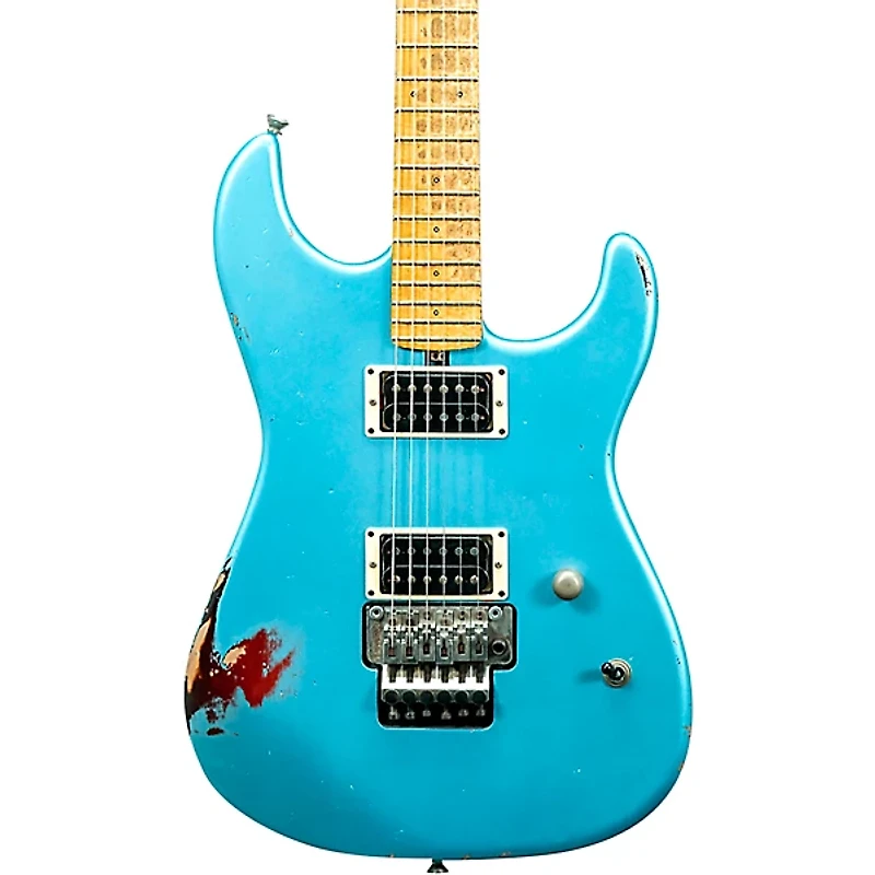 Friedman Cali Aged Electric Guitar Double Burst Metallic Blue over 3 Tone Burst