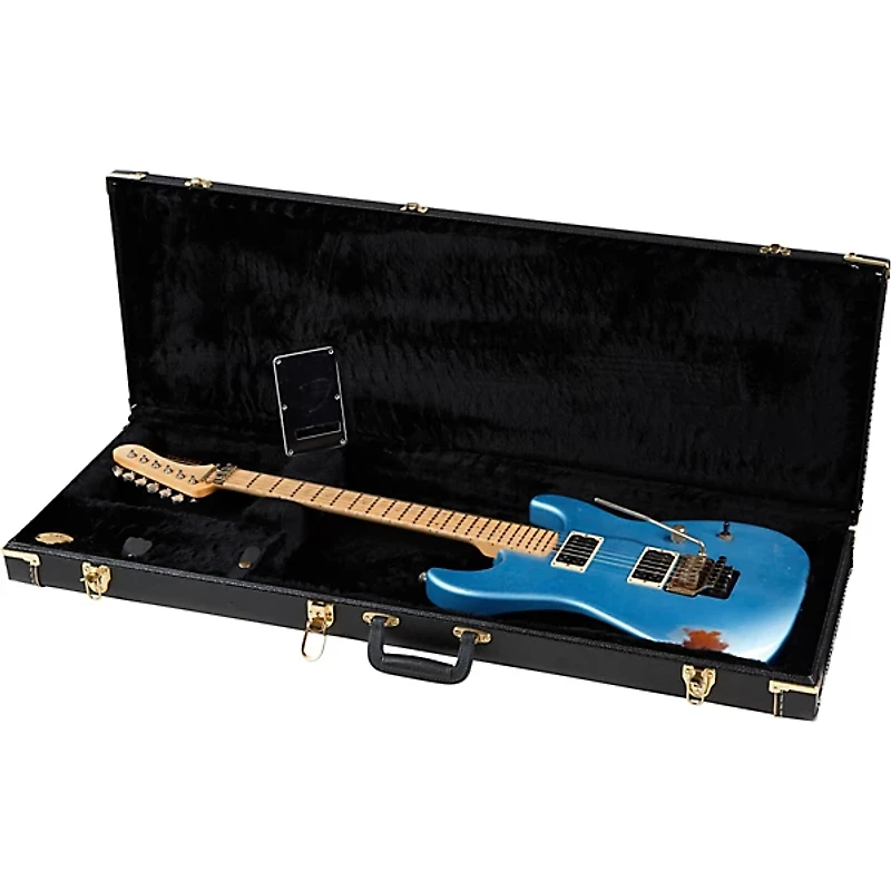 Friedman Cali Aged Electric Guitar Double Burst Metallic Blue over 3 Tone Burst