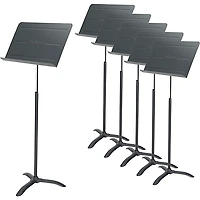 Proline 6-Pack Professional Orchestral Music Stand With Manhasset Music Stand Short Storage Cart (Holds 12-13)