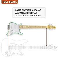 Traveler Guitar Travelcaster Deluxe Electric Travel Guitar Surf Green