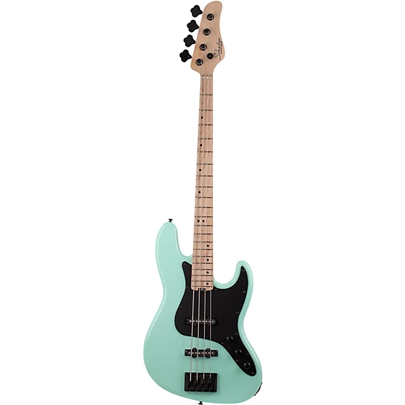 Schecter Guitar Research J-4 Maple Fingerboard Bass Sea Foam Green Black Pickguard