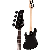 Schecter Guitar Research J-4 Rosewood Fingerboard Electric Bass Gloss Black Black Pickguard