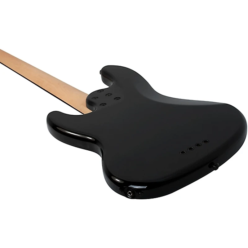 Schecter Guitar Research J-4 Rosewood Fingerboard Electric Bass Gloss Black Black Pickguard