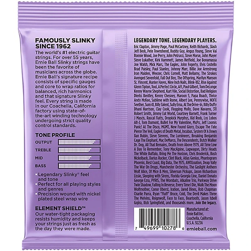 Ernie Ball 2222 Ultra Slinky Nickel Wound Electric Guitar Strings (10-48)