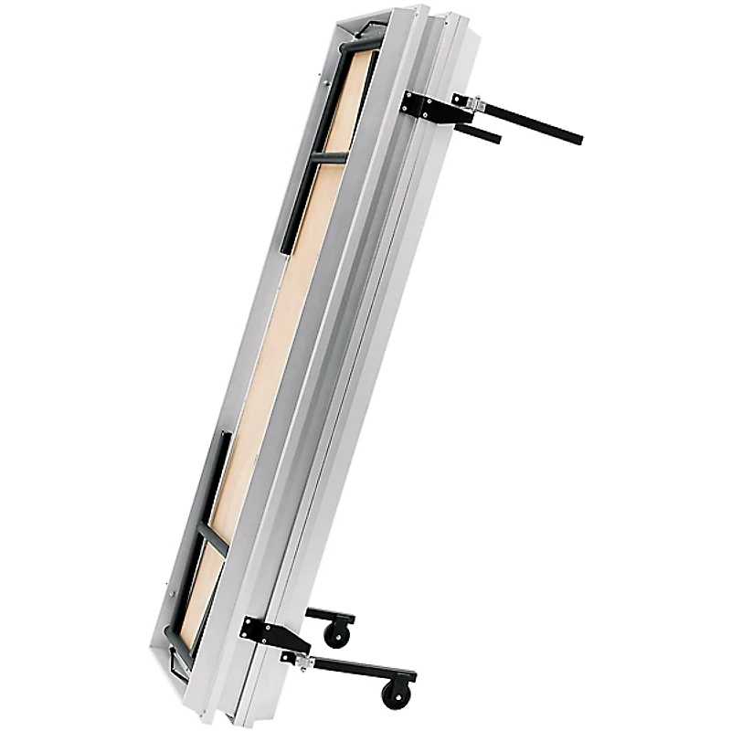 National Public Seating TransPort Straight Choral Riser 3-Level Grey Carpet