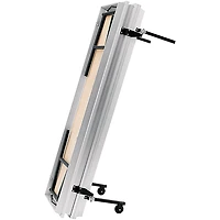 National Public Seating TransPort Straight Choral Riser 3-Level Grey Carpet