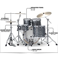 TAMA Starclassic Walnut/Birch 4-Piece Shell Pack With 22" Bass Drum -