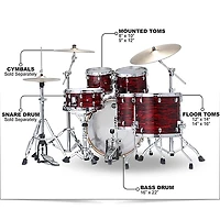 TAMA Starclassic Walnut/Birch 5-Piece Shell Pack with 22" Bass Drum