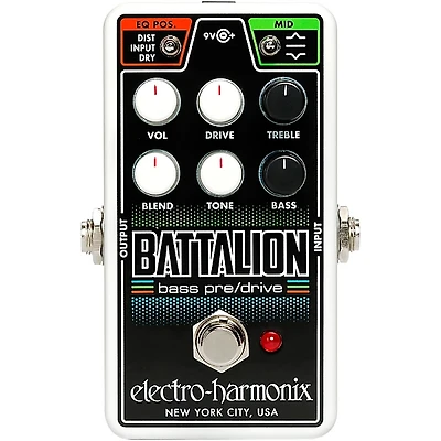 Electro-Harmonix Nano Battalion Bass Preamp & Overdrive Effects Pedal