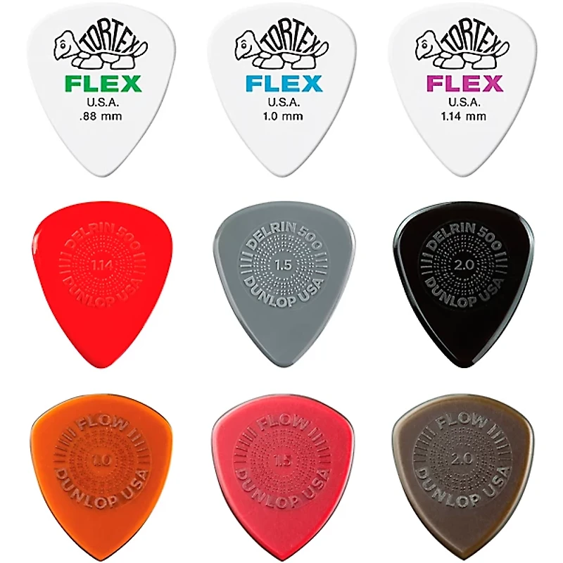 Dunlop Variety Flex/Flow/Prime Grip Pick Pack MD/HV 18 Pack