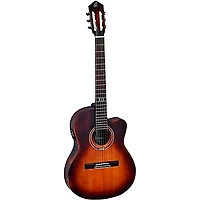 Ortega DSSUITE-C/E Nylon Acoustic-Electric Guitar Tobacco Brown Sunburst