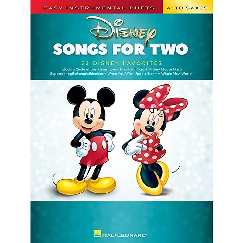 Hal Leonard Disney Songs for Two Alto Saxes - Easy Instrumental Duets Series Songbook