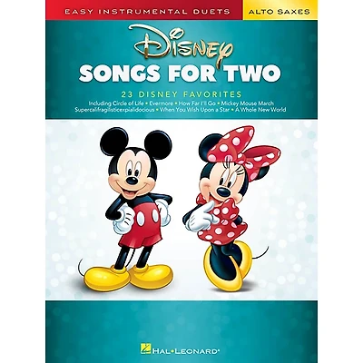 Hal Leonard Disney Songs for Two Alto Saxes - Easy Instrumental Duets Series Songbook