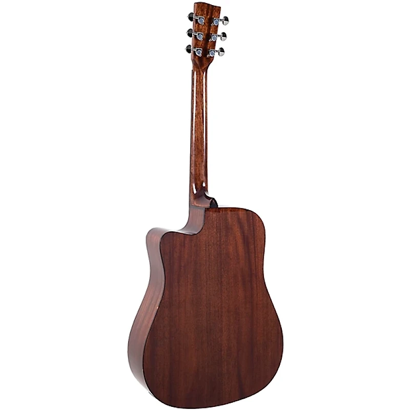 Recording King RD-G6-CFE5 Solid Top Dreadnought Cutaway Acoustic-Electric Guitar Natural