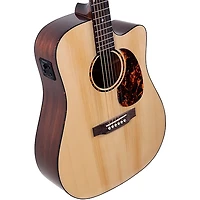 Recording King RD-G6-CFE5 Solid Top Dreadnought Cutaway Acoustic-Electric Guitar Natural